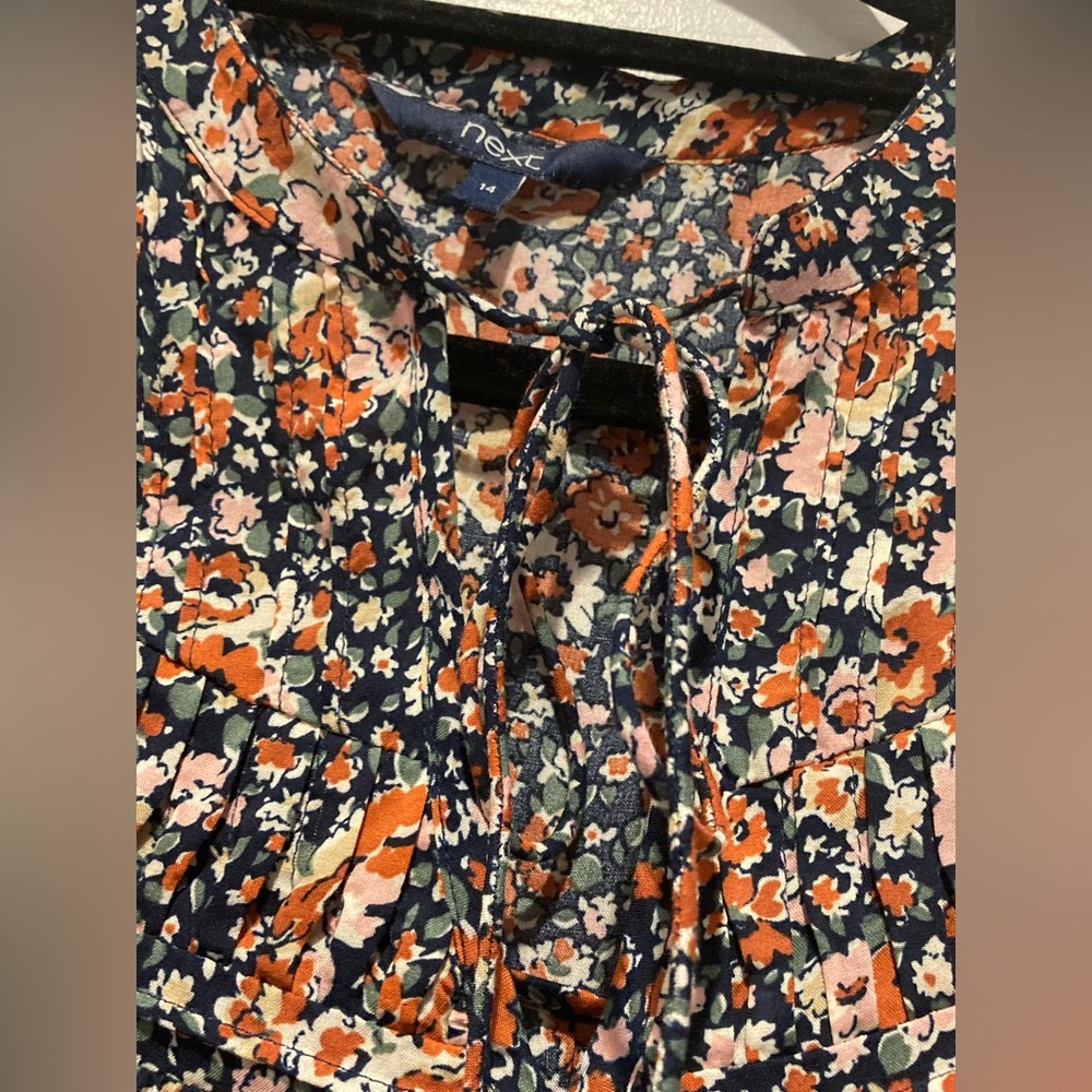 Next floral print sleeveless blouse ladies size 14 - Picture 4 of 4